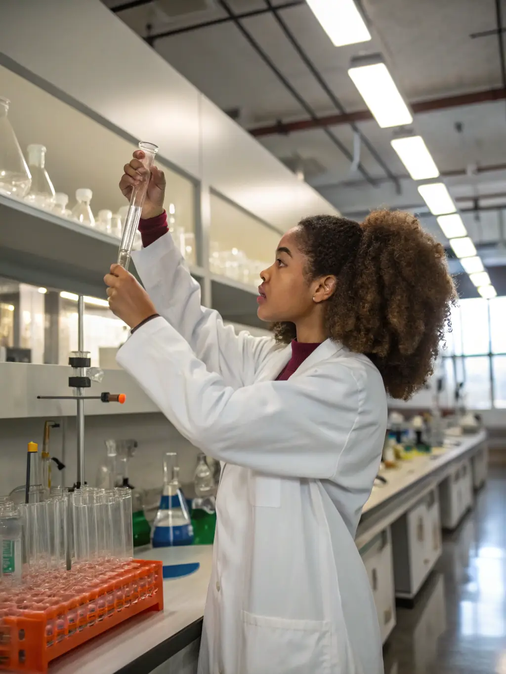 A medical professional in a lab coat examining a petri dish with bacterial cultures, symbolizing infectious disease research and diagnostics.
