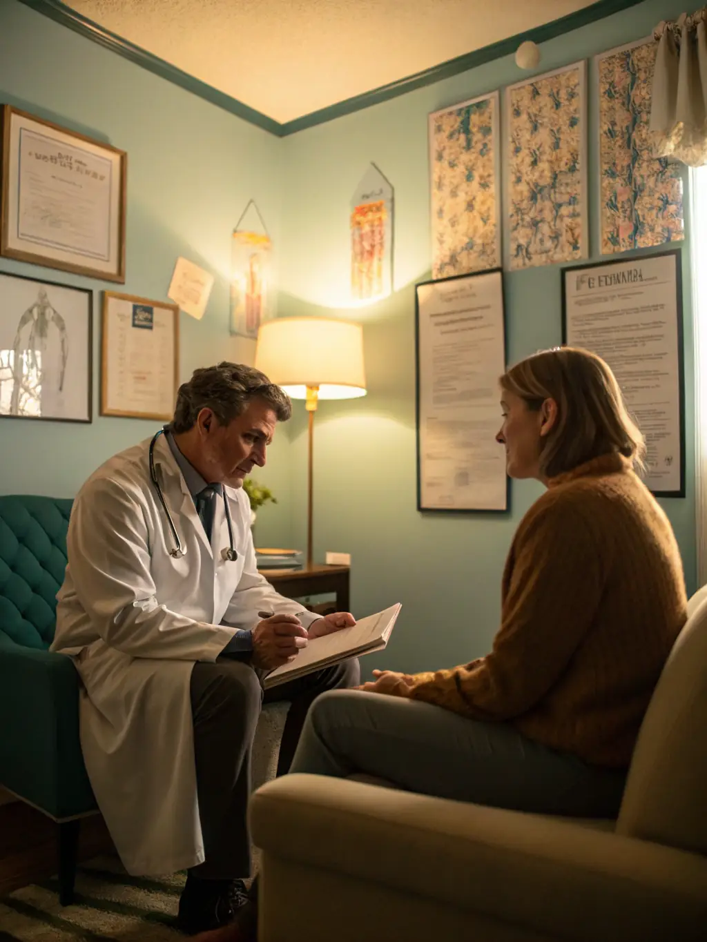 A doctor consulting with a patient, reviewing their medical history and discussing treatment options for a complex infectious disease at Infectious Disease Consultants of South Jersey.